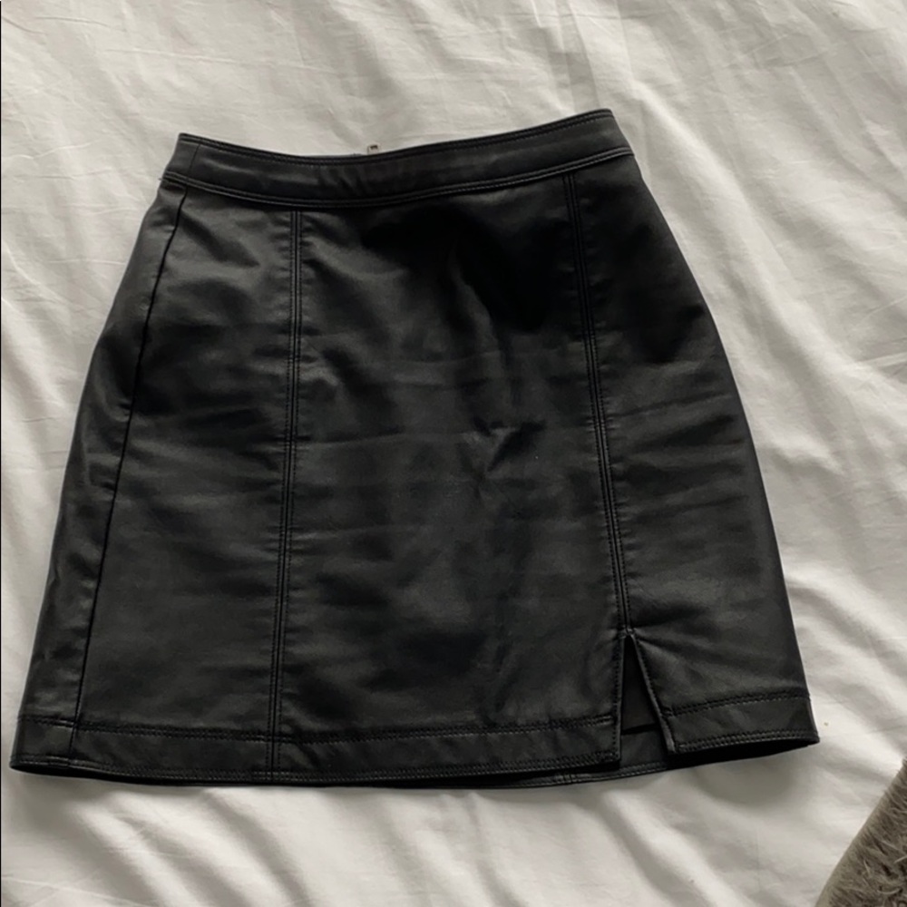 Black Leather Skirt